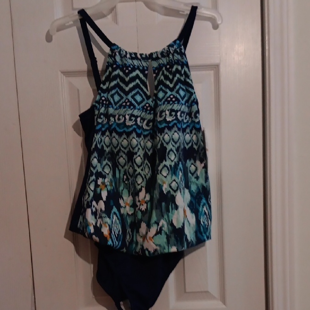 Blue Patterned Swimsuit